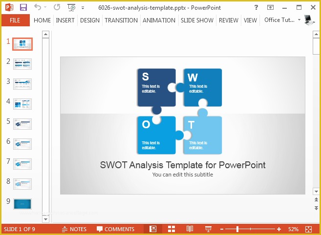 Swot Analysis Template Powerpoint Free Of Best Swot Powerpoint Templates
