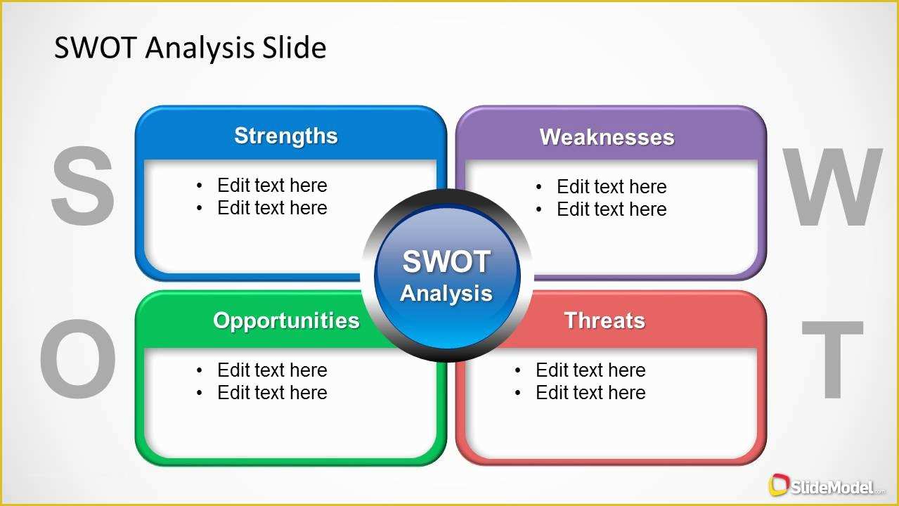 Swot Analysis Template Powerpoint Free Of Colorful Swot Analysis Diagram for Powerpoint Slidemodel