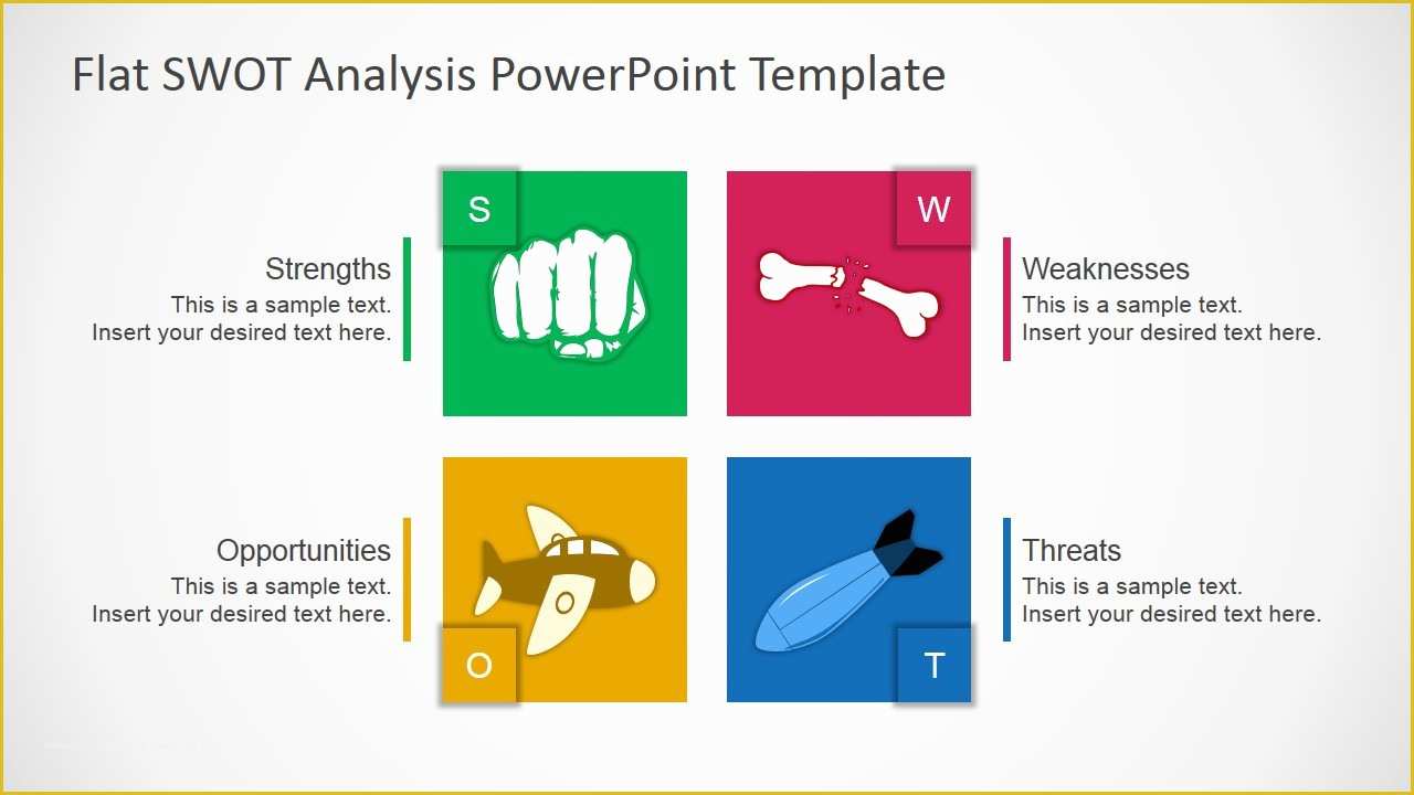 Swot Analysis Template Powerpoint Free Of Free Flat Swot Analysis Presentation Template Slidemodel