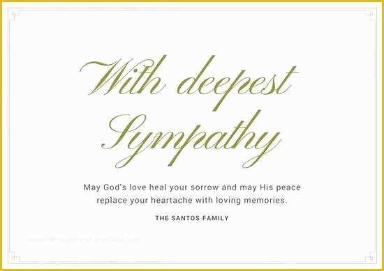 Sympathy Card Templates Free Download Of Condolence Card Template – Hafer