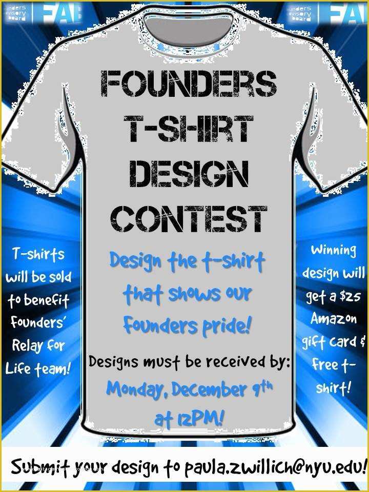 T Shirt Design Contest Flyer Template Free Of Founders Hall T Shirt Contest