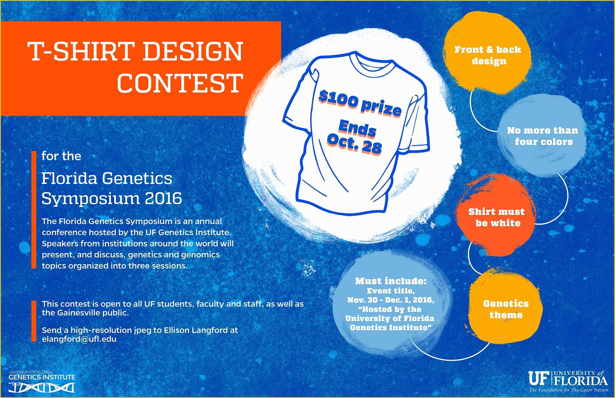 T Shirt Design Contest Flyer Template Free Of Genetics Institute Symposium T Shirt Design Contest
