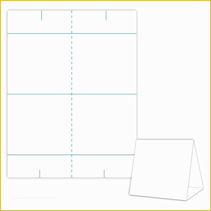 Table Tent Cards Template Free Of Table Tent Design Template Blank Table Tent White
