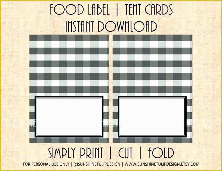 Table Tent Cards Template Free Of Tent Card Template Inspirational Food Labels