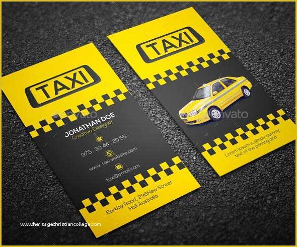 Taxi Business Cards Templates Free Download Of 14 Cool Taxi Business Card Templates – Design Freebies