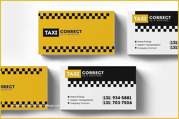 Taxi Business Cards Templates Free Download Of 21 Taxi Business Card Templates Free &amp; Premium Download
