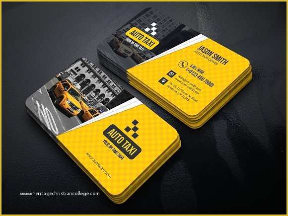 Taxi Business Cards Templates Free Download Of Auto Taxi Business Cards Business Card Templates