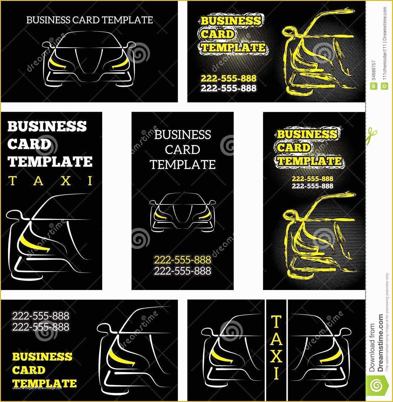Taxi Business Cards Templates Free Download Of Business Card Template Taxi Stock Vector Image