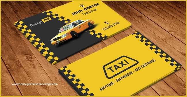Taxi Business Cards Templates Free Download Of Free Taxi Cab Business Card Template Psd Designyep