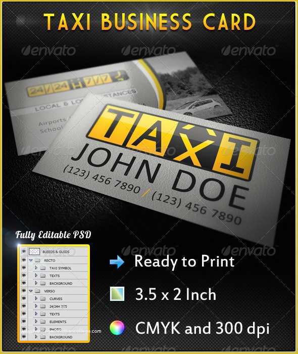 Taxi Business Cards Templates Free Download Of Taxi Business Card by Aloisc