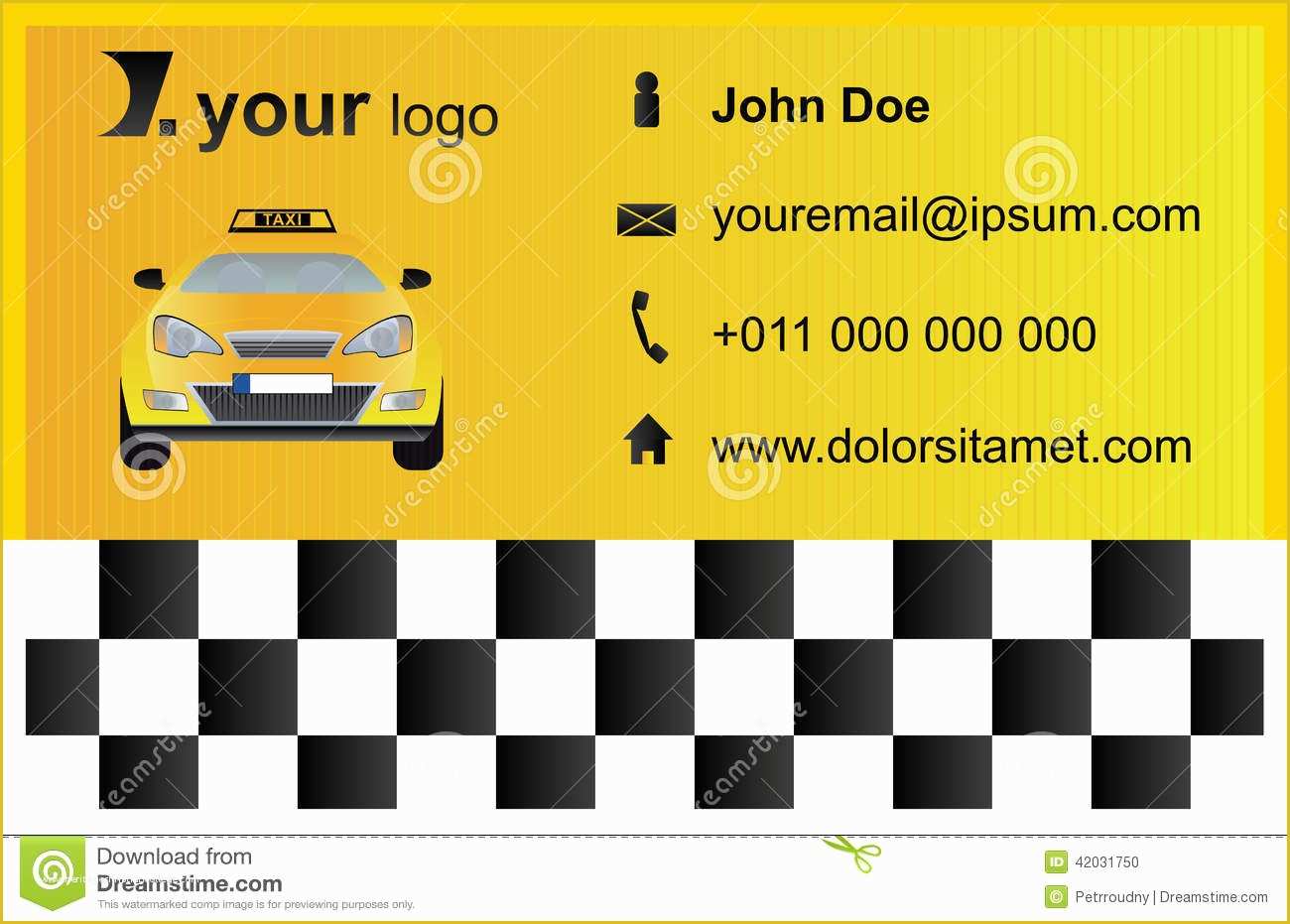 Taxi Business Cards Templates Free Download Of Taxi Business Card Template Stock Vector Image