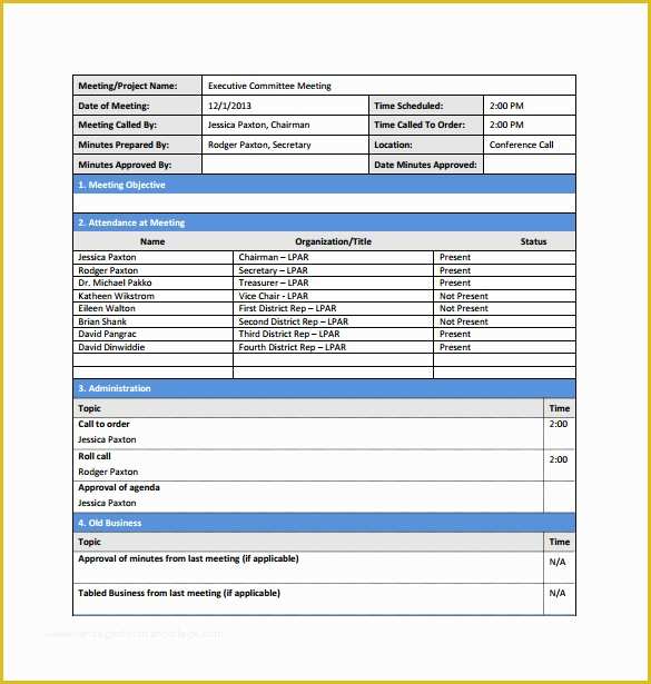 Team Meeting Minutes Template Free Of 13 Project Meeting Minutes Templates to Download