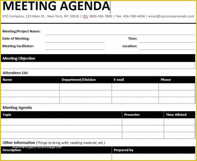 Team Meeting Minutes Template Free Of 15 Best Meeting Agenda Templates for Word