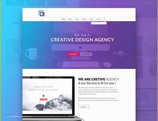 Templates for Pages Free Download Of Creative Agency Website Template Free Psd Download