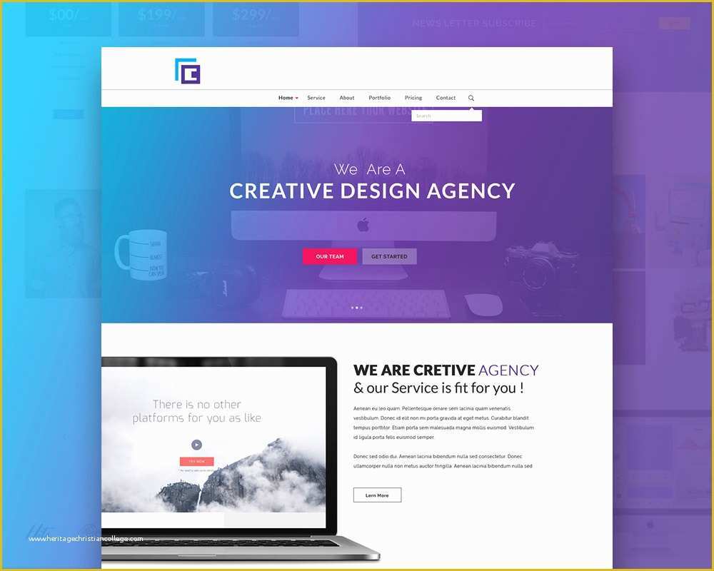 Templates for Pages Free Download Of Creative Agency Website Template Free Psd Download