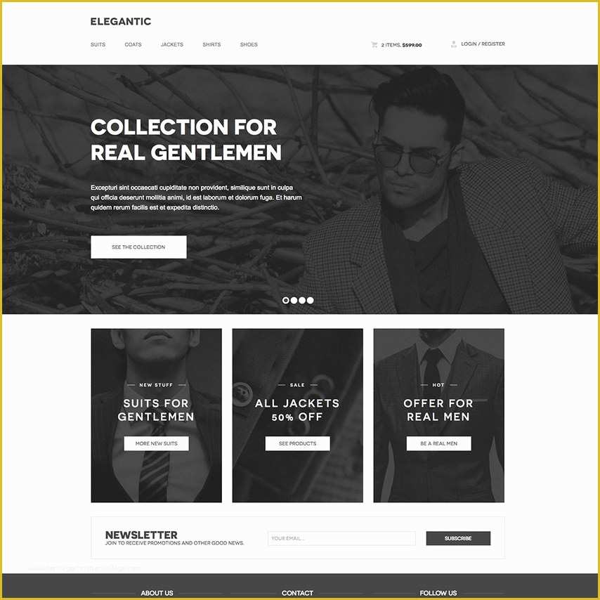 Templates for Pages Free Download Of Elegantic Free Responsive Retailer Website Template