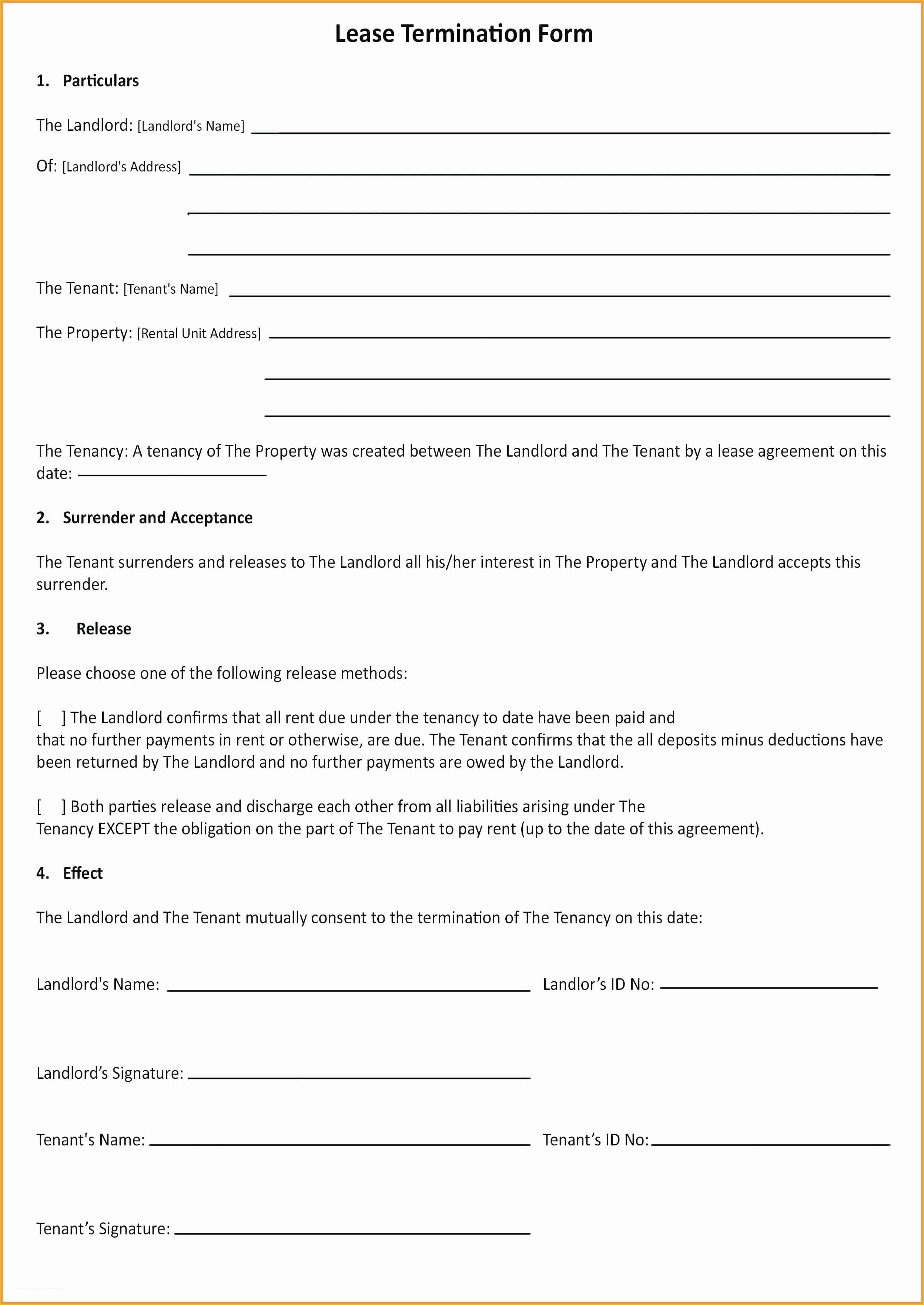 Termination form Template Free Of Template Tenant Notice Letter Template