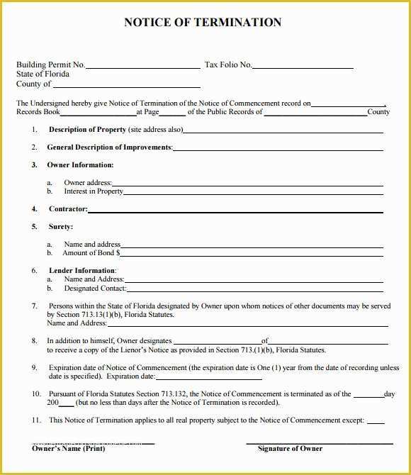 Termination form Template Free Of Termination Notice Template 7 Download Free Documents In