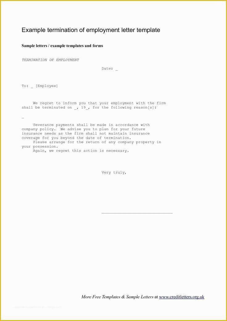 Termination form Template Free Of Writing A Termination Letter to An Employee
