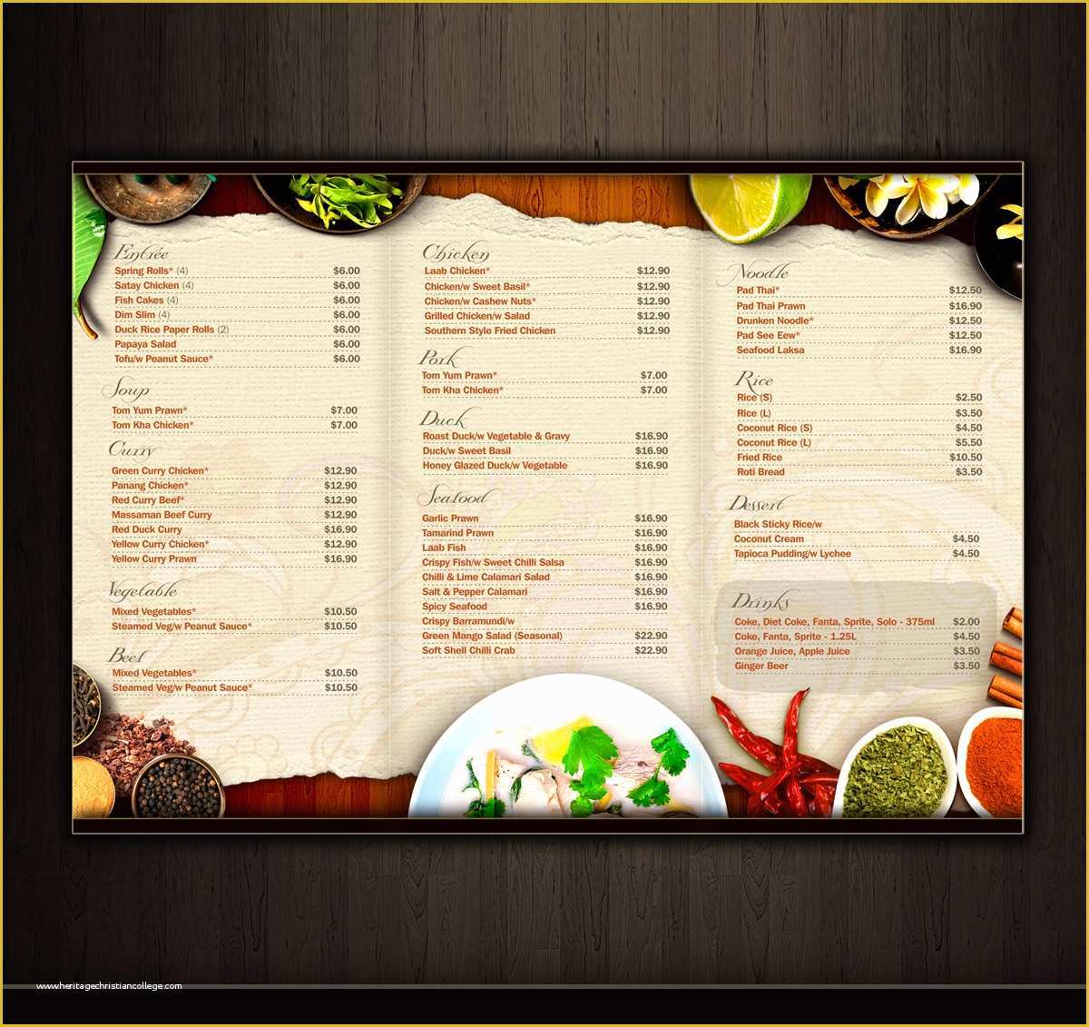 Thai Restaurant Menu Templates Free Of 1000 Images About Folders Horeca On Pinterest