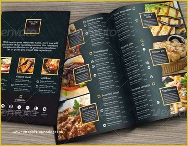Thai Restaurant Menu Templates Free Of 30 Food Menus Templates for Café and Restaurants