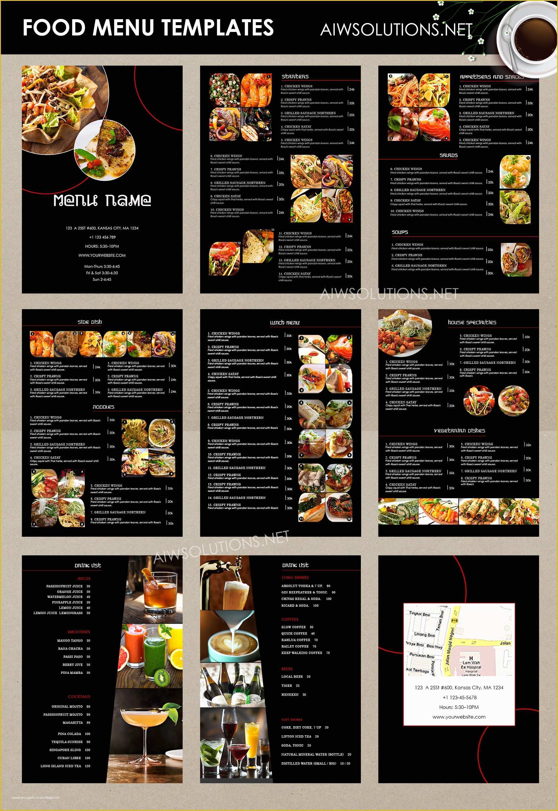 Thai Restaurant Menu Templates Free Of Design & Templates Menu Templates Wedding Menu Food