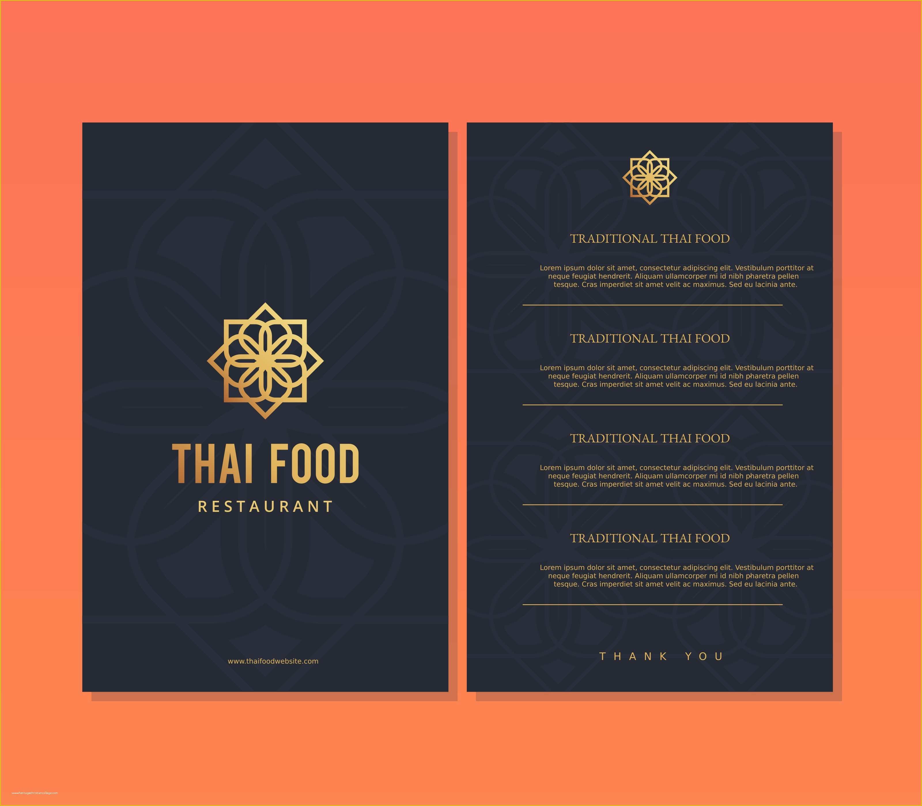 Thai Restaurant Menu Templates Free Of Thai Food Restaurant Menu Template Download Free Vector