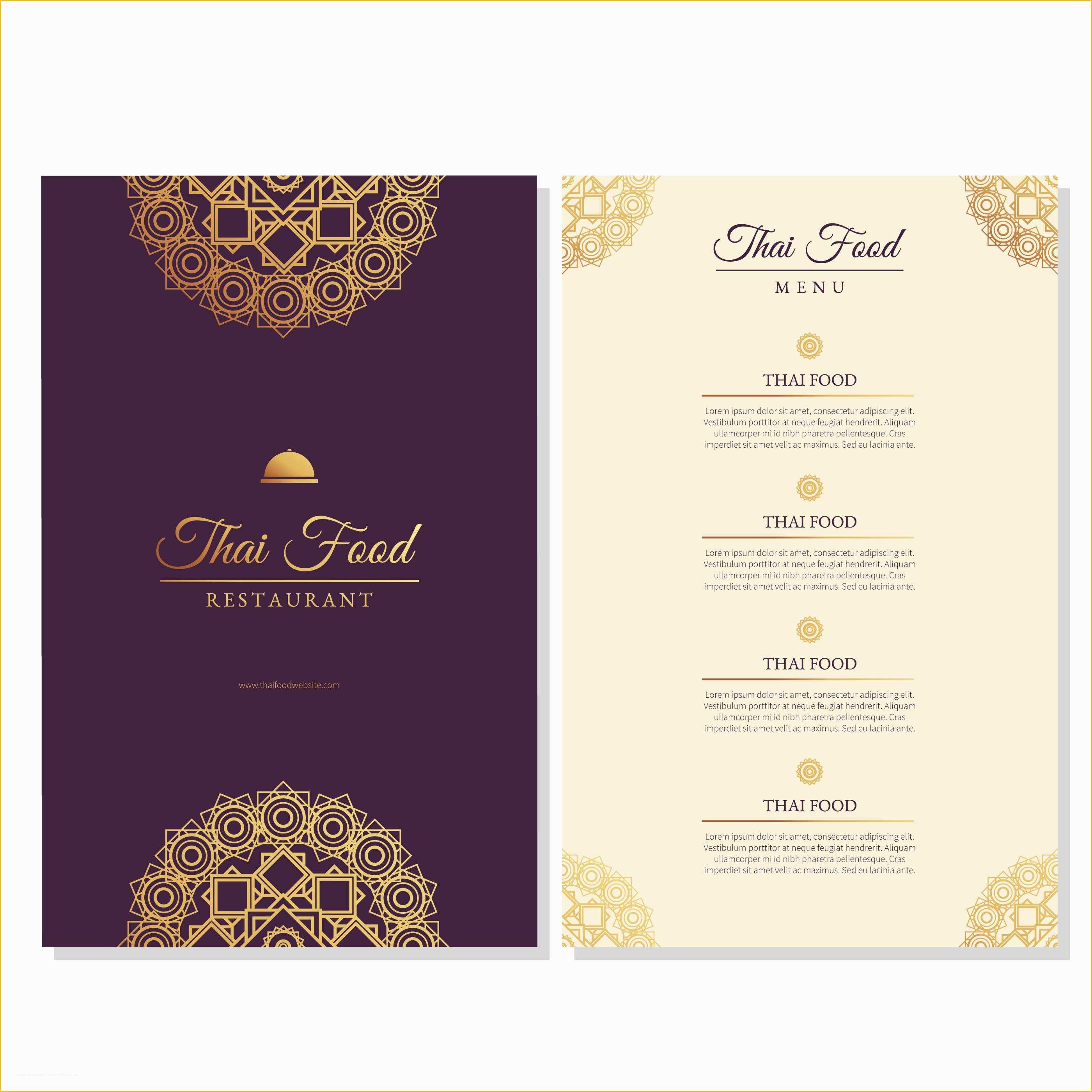 Thai Restaurant Menu Templates Free Of Thai Food Restaurant Menu Template Download Free Vector