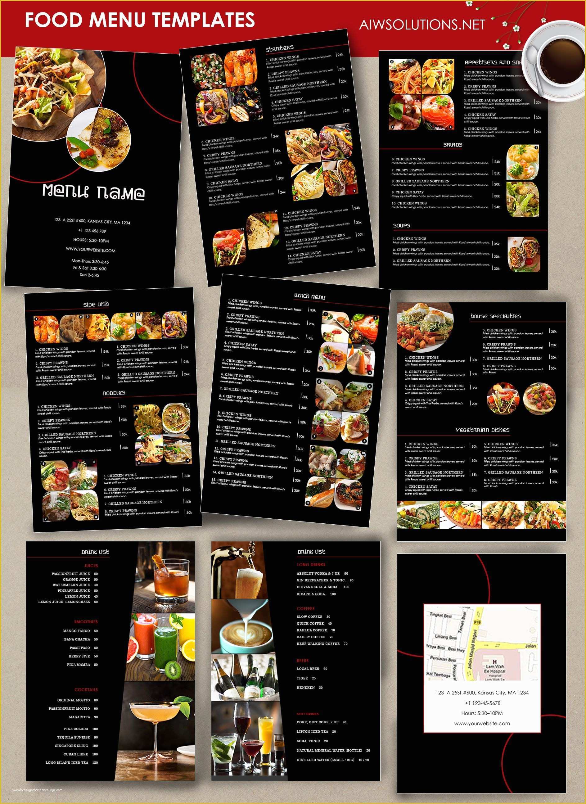 Thai Restaurant Menu Templates Free Of Thai Menu Template American Menu Restaurant Cafe Menus