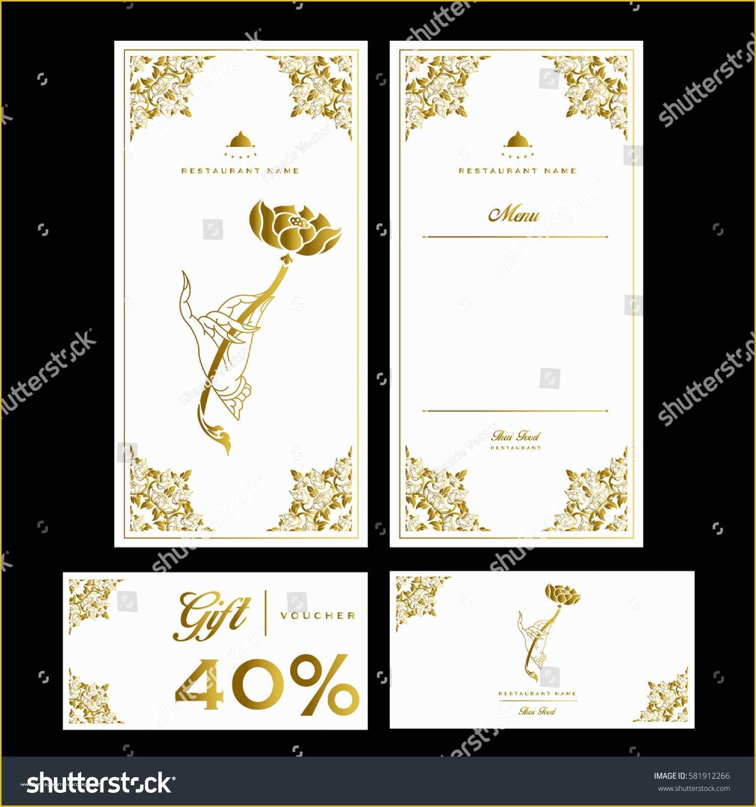 Thai Restaurant Menu Templates Free Of Vector Thai Food Restaurant Menu Template Stock Vector