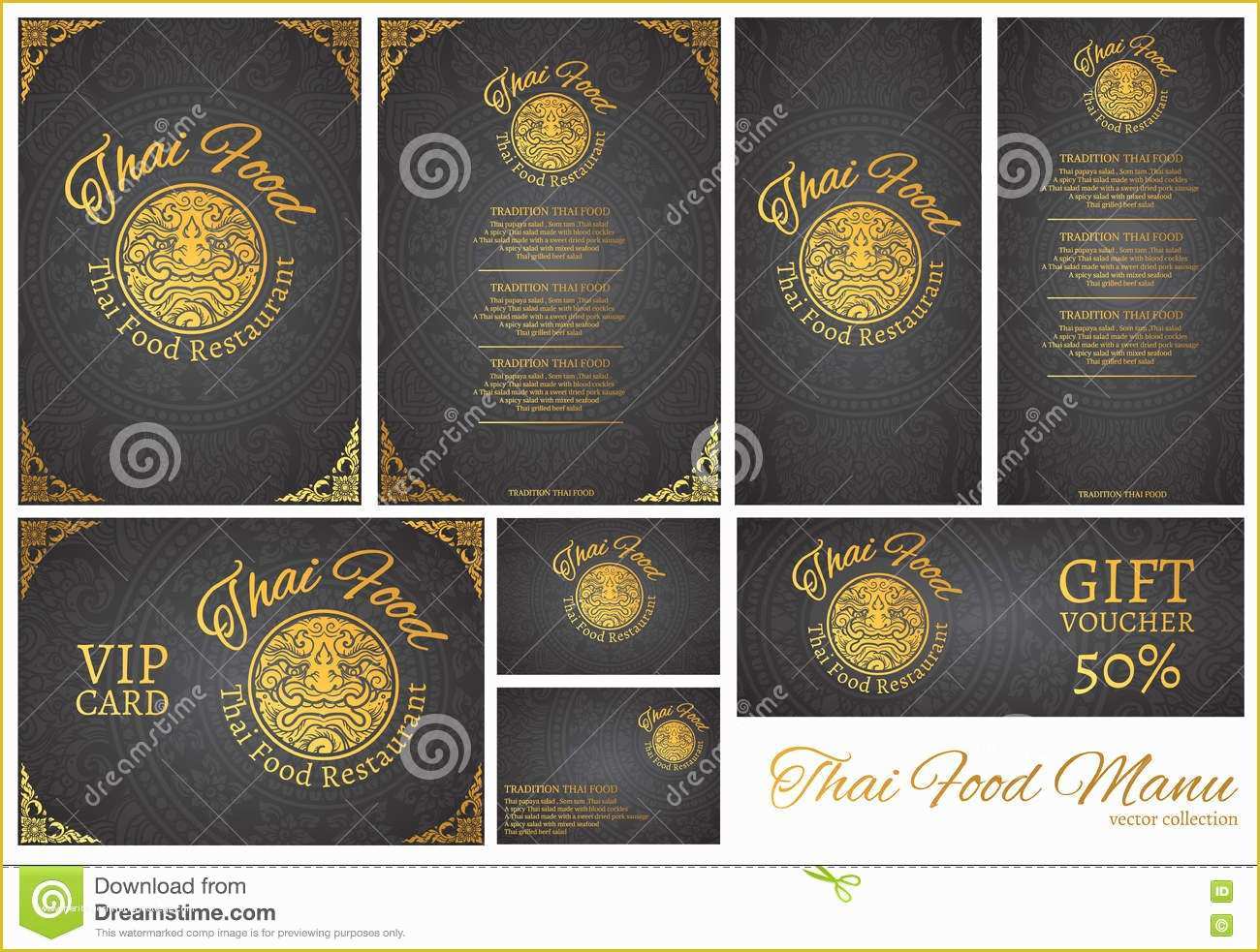 Thai Restaurant Menu Templates Free Of Vector Thai Food Restaurant Menu Templateai Tradition