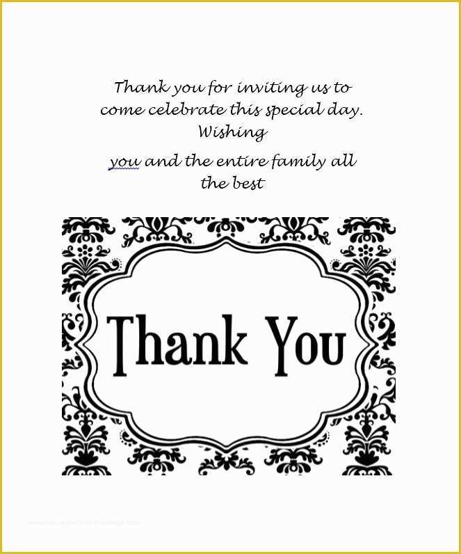 Thank You Template Free Of 30 Free Printable Thank You Card Templates Wedding