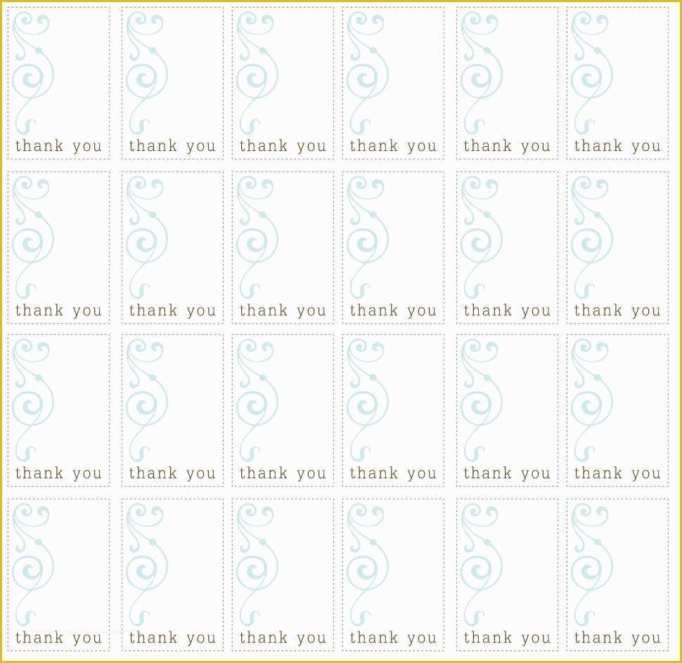Thank You Template Free Of 7 Best Of Printable Blue Thank You Favor Tags
