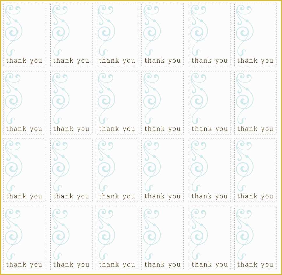 Thank You Template Free Of 7 Best Of Printable Blue Thank You Favor Tags