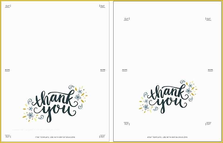 Thank You Template Free Of Free Thank You Card Template