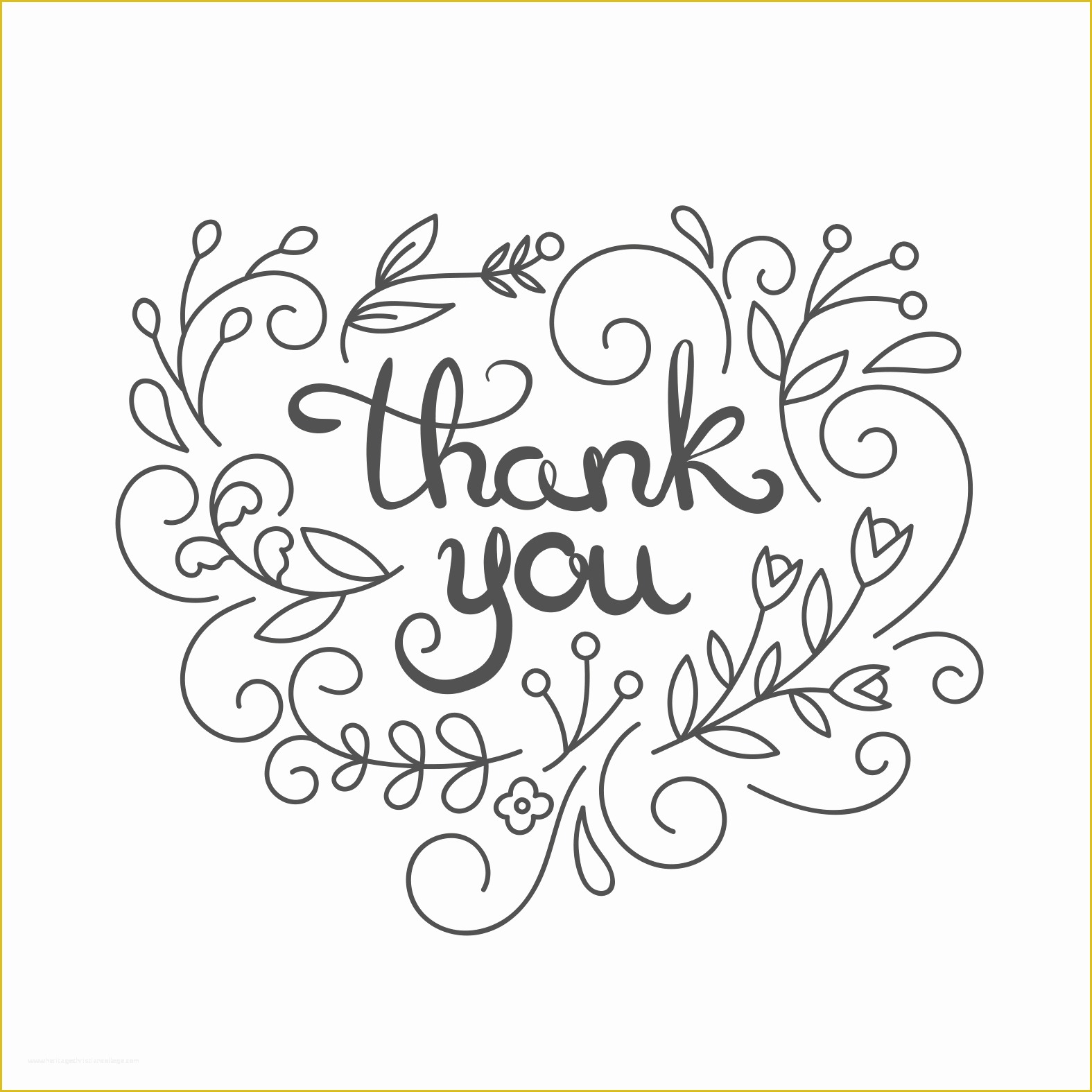 Thank You Template Free Of Simple Swirls Free Thank You Card Template