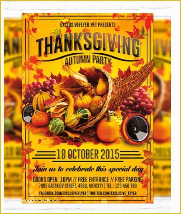 Thanksgiving Flyer Template Free Of 18 Thanksgiving Flyers Free Psd Ai Eps format