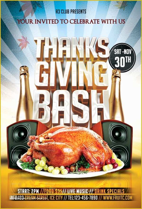 Thanksgiving Flyer Template Free Of 18 Thanksgiving Flyers Free Psd Ai Eps format