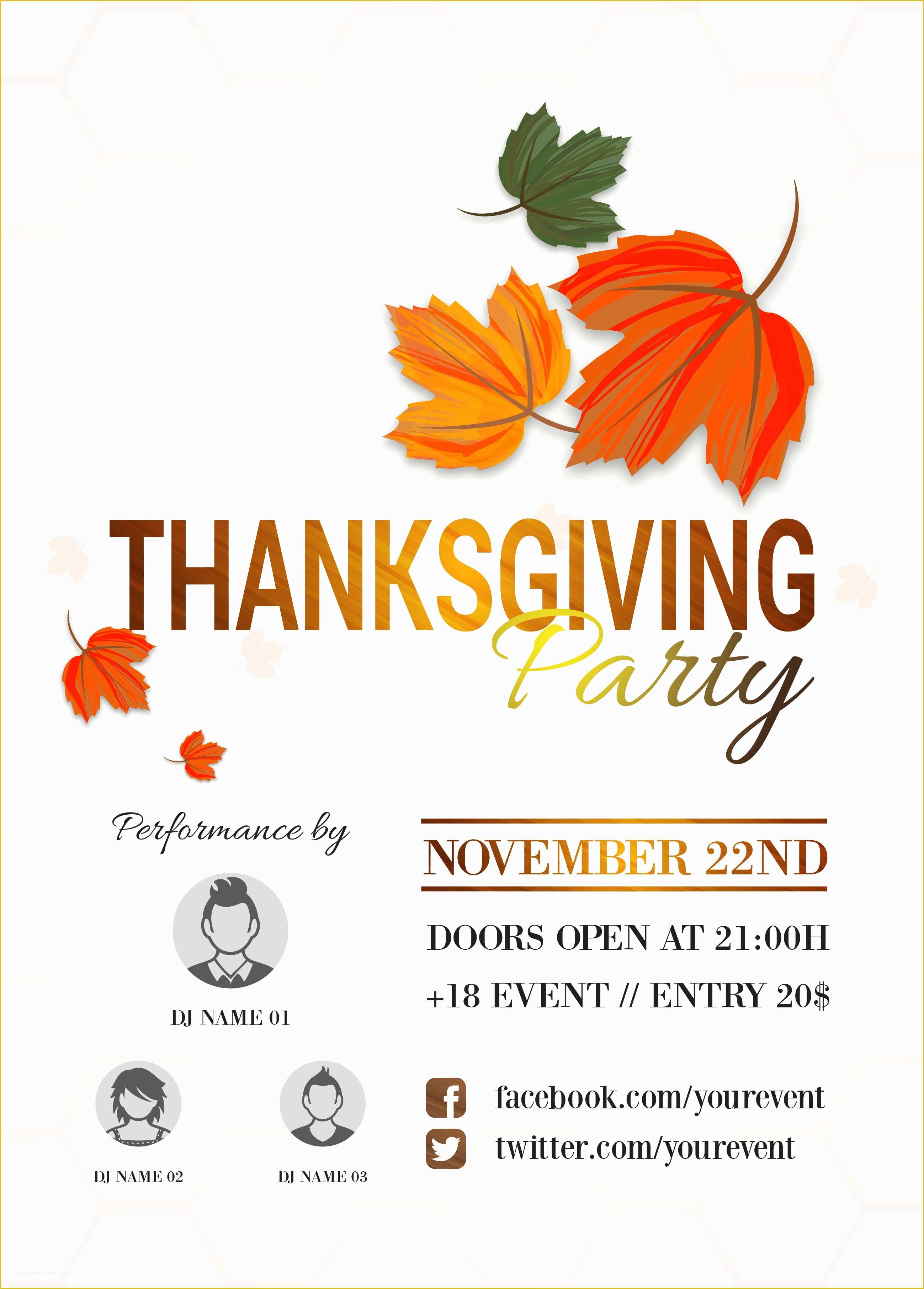 Thanksgiving Flyer Template Free Of 23 Free Thanksgiving Flyers Psd Word Templates Demplates