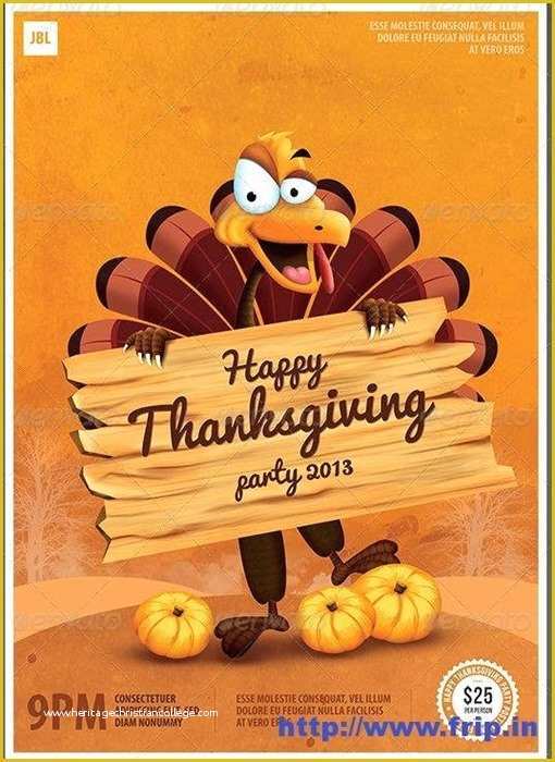 Thanksgiving Flyer Template Free Of 25 Fun Thanksgiving Designs