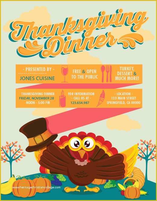 Thanksgiving Flyer Template Free Of Free Thanksgiving Dinner Flyer Templates – Happy Easter