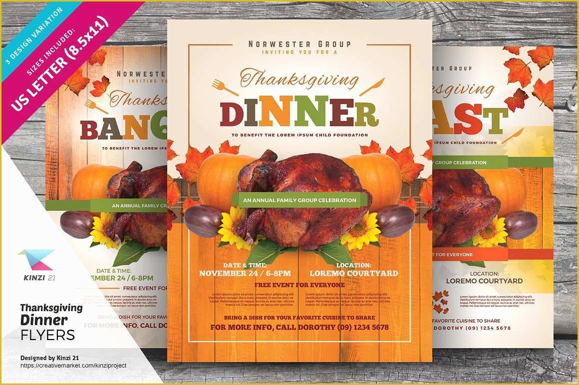 Thanksgiving Flyer Template Free Of Thanksgiving Dinner Flyer Templates Flyer Templates