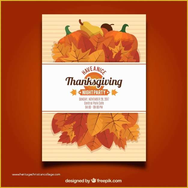 Thanksgiving Flyer Template Free Of Thanksgiving Flyer Template Vector