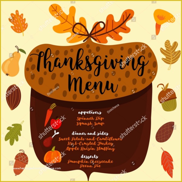 Thanksgiving Menu Template Free Of 36 Thanksgiving Menu Templates Free Sample Designs