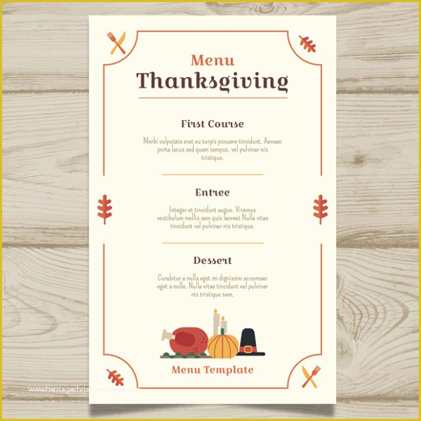 Thanksgiving Menu Template Free Of 36 Thanksgiving Menu Templates Free Sample Designs