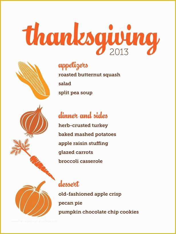 Thanksgiving Menu Template Free Of 9 Best Of Thanksgiving Printable Menu Template