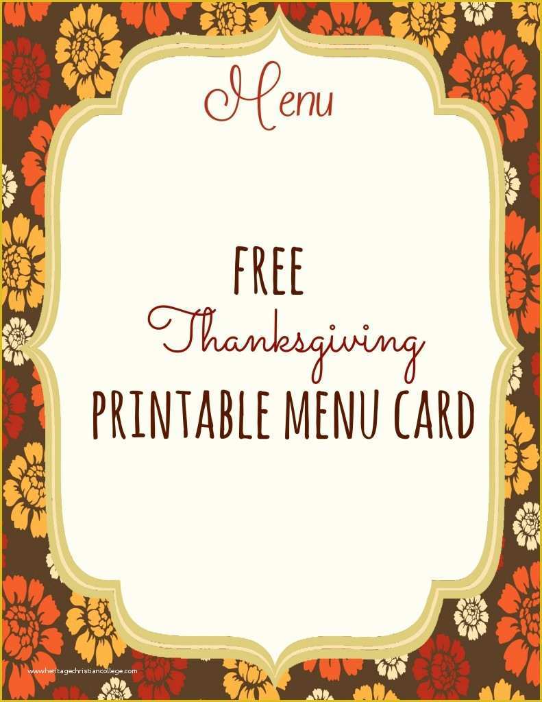 Thanksgiving Menu Template Free Of Free Thanksgiving Menu Templates – Happy Easter