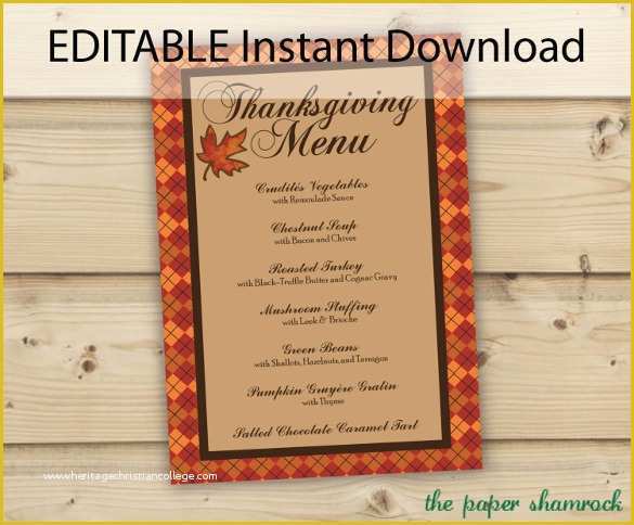 Thanksgiving Menu Template Free Of Thanksgiving Menu Template 27 Free Psd Eps format