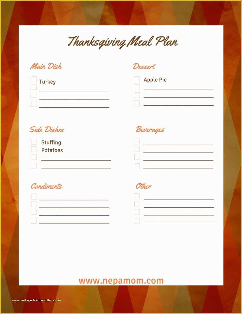 Thanksgiving Menu Template Free Of Thanksgiving Menu Template An Easy Way to Prepare for the