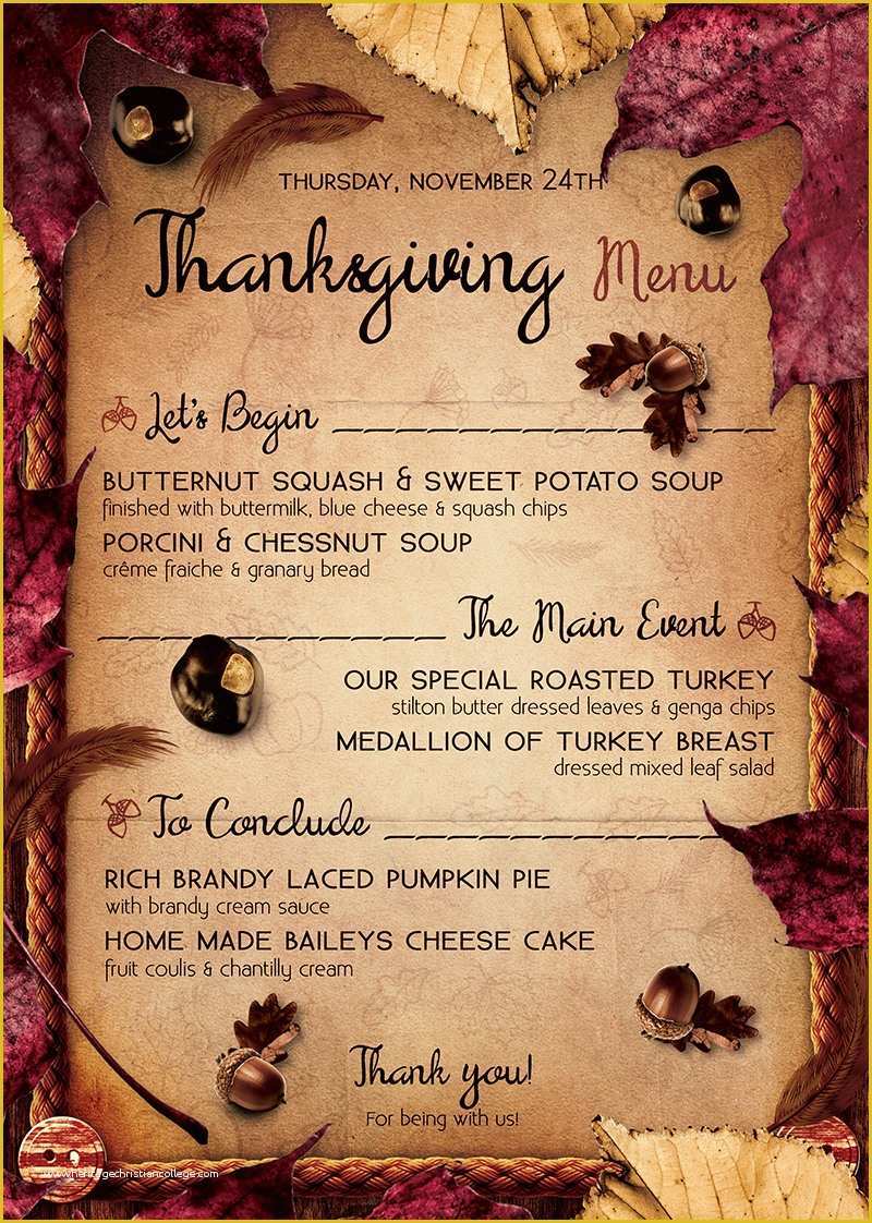 Thanksgiving Menu Template Free Of Thanksgiving Menu Templates – Happy Easter & Thanksgiving 2018